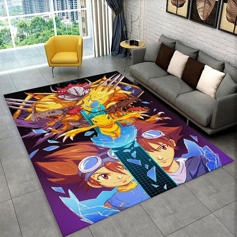 Outdoor Adventure For Kids - Digimon Adventure Angewomon Agumon Cartoon-Teppich für