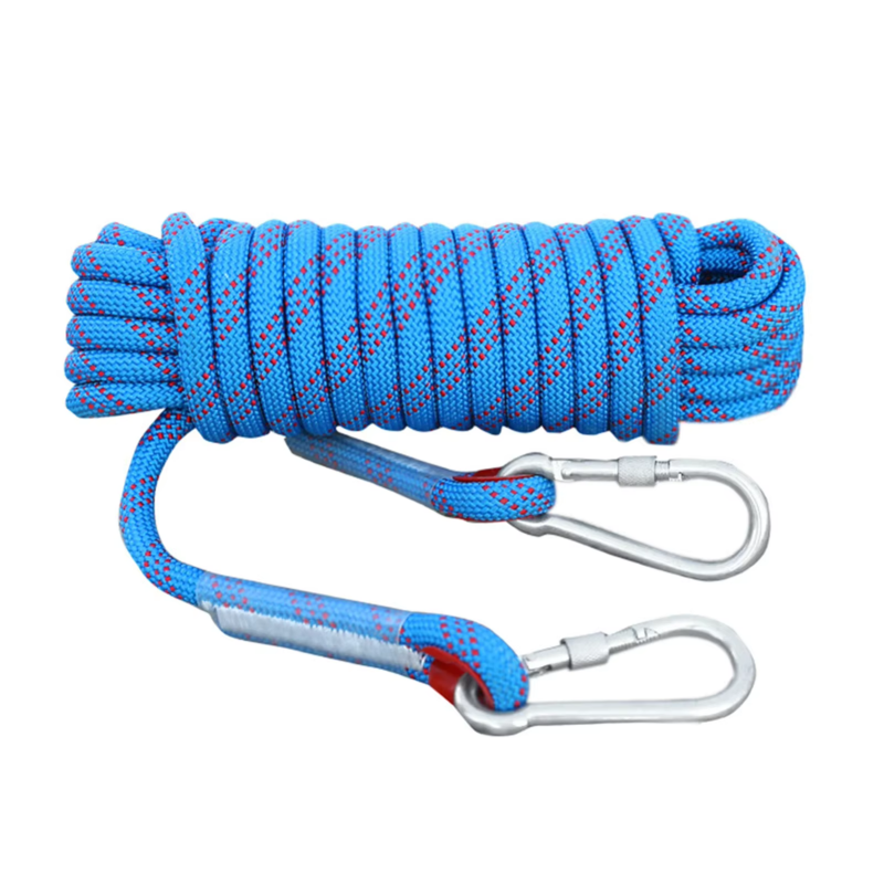 Rope Climbing Static - Outdoor-Bergsteiger-Seil, Verstärktes Nylon-Umwickeltes Polyester-Kletterseil, Hochfestes Abseil-