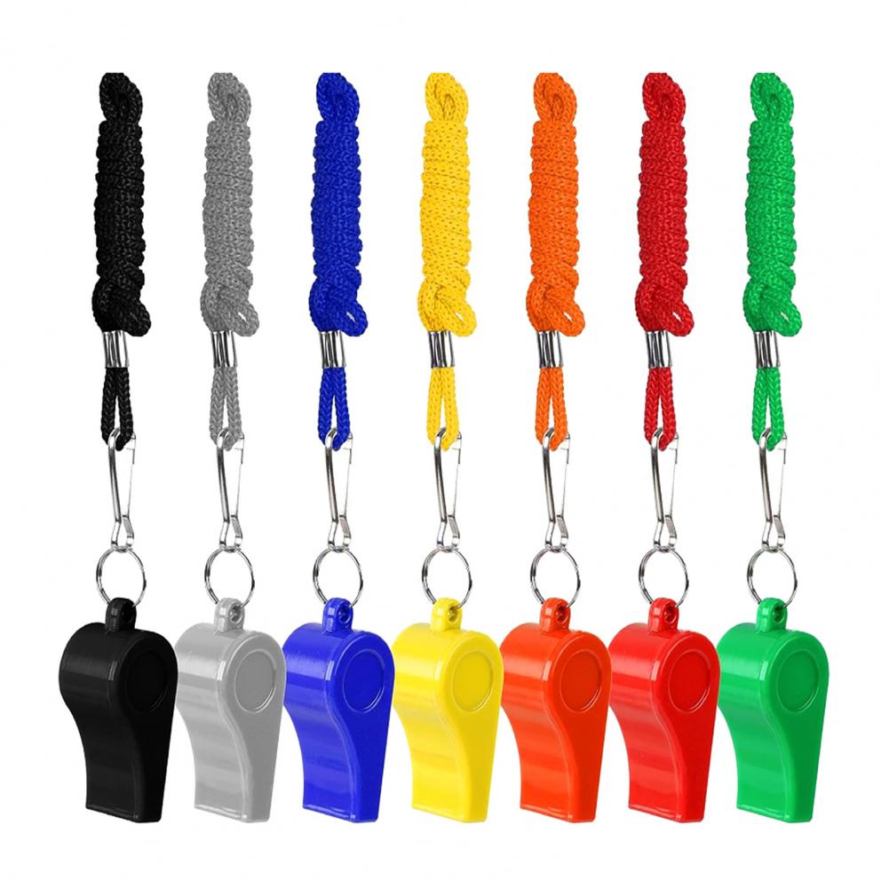 Emergency Whistle Pea - 10 Stück Kunststoffpfeifen mit Lanyards, laute
