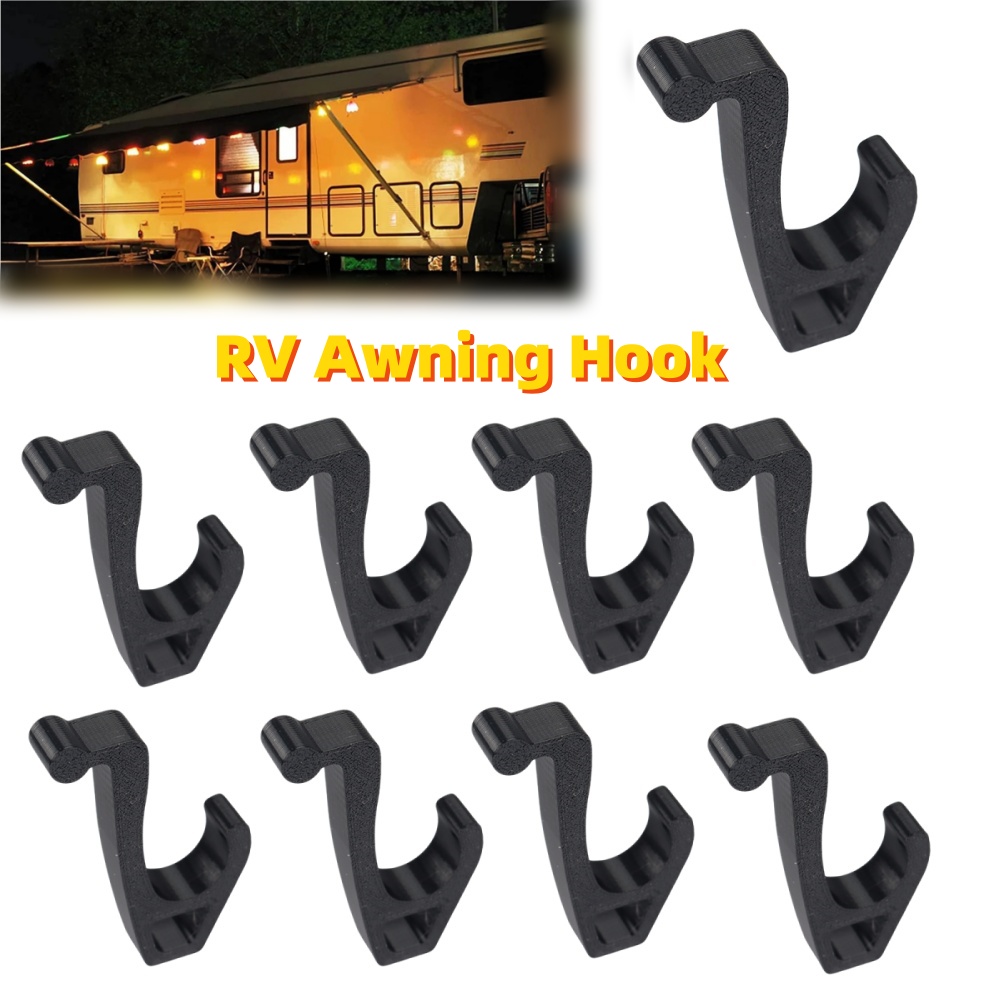 Outdoor Adventurer - 1/2 Stück Camping-Markisenhaken, Clip für Wohnmobil-Zelte,