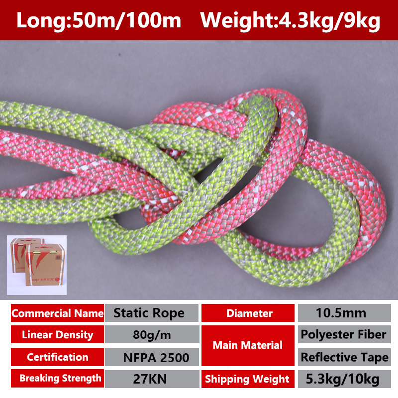 10,5 mm Kletterseil, 100 m/50  – Rope Climbing Static Bewertung und Preis