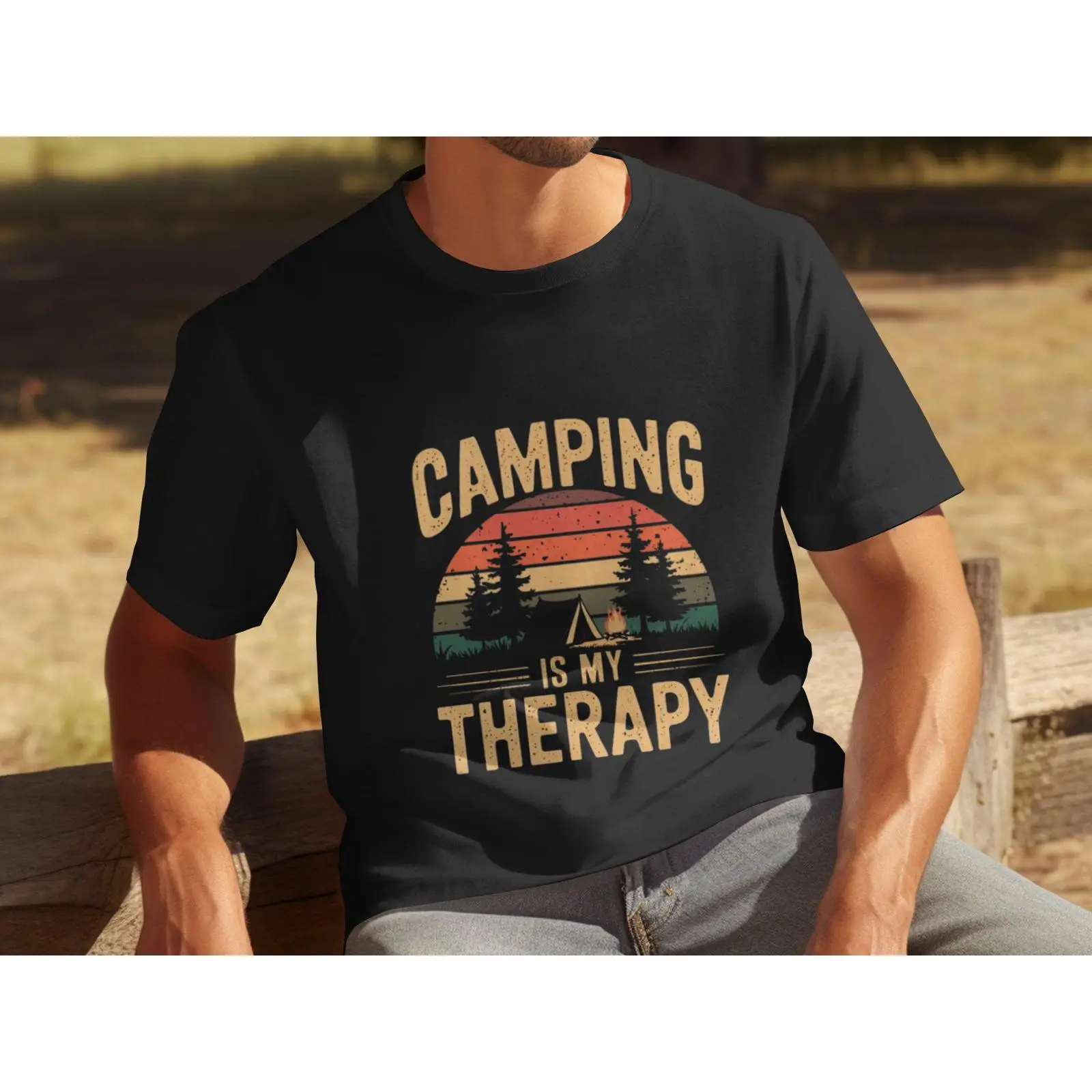 Herren-T-Shirt „Camping ist me – Outdoor Adventure Therapy Bewertung und Preis