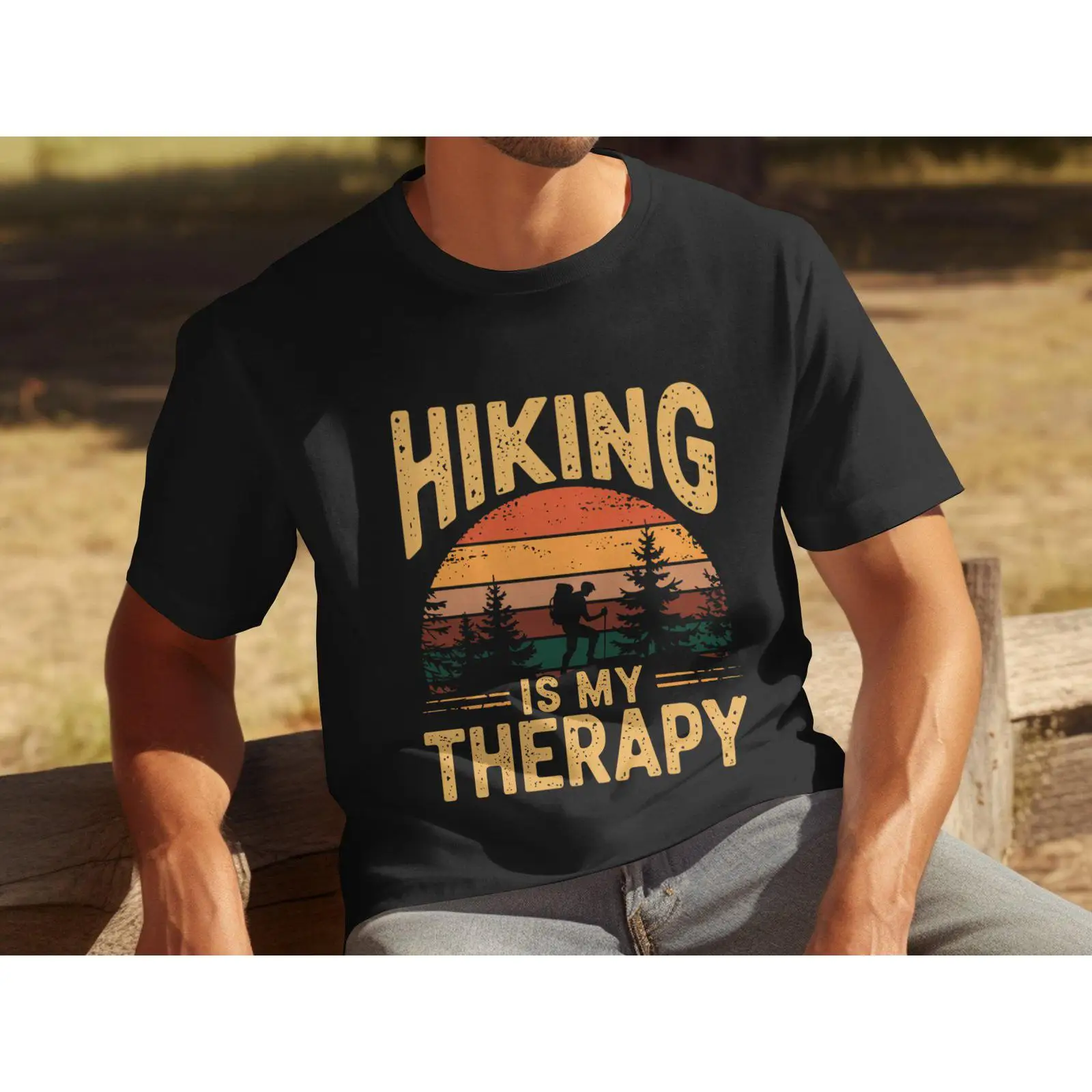 Herren-T-Shirt „Wandern ist me – Outdoor Adventure Therapy Bewertung und Preis